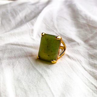 ❁ Vintage rétro natural stone ring #6(リング(指輪))