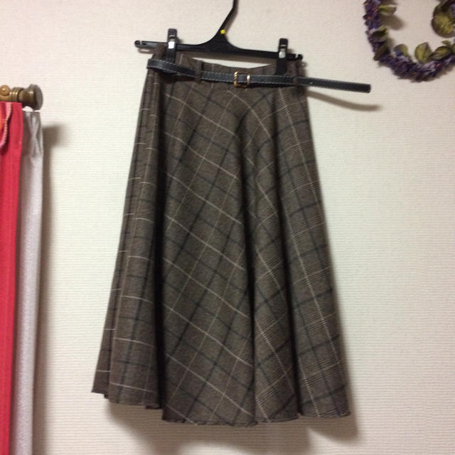 Favorite(フェイバリット)のチェックのロングスカート レディースのスカート(ロングスカート)の商品写真