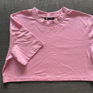 ザラ(ZARA)のZARA クロップド ピンク Tシャツ(Tシャツ(半袖/袖なし))