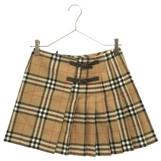 バーバリー(BURBERRY)のBURBERRY バーバリー チェック柄フレアラップスカート ベージュ キッズ(ロングスカート)