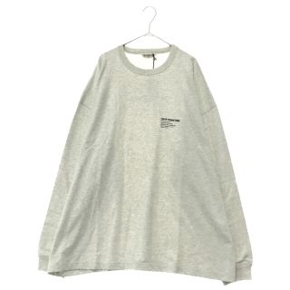 クーティー(COOTIE)のCOOTIE クーティー C/R SMOOTH JERSEY L/S TEE コットンレーヨン天竺 ロングTシャツ 長袖 グレー(Tシャツ/カットソー(七分/長袖))