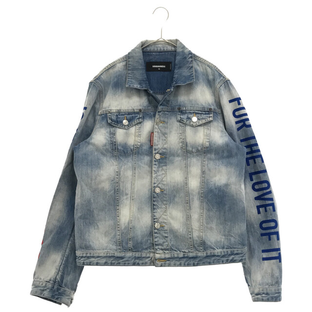 DSQUARED2 ディースクエアード 20SS PEPSI DENIM JACKET S78AN0030 S30309 ペプシロゴプリントデニムトラッカージャケット デニムジャケット ブルー68センチ肩幅