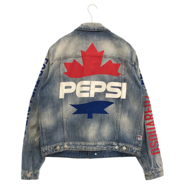 DSQUARED2 ディースクエアード 20SS PEPSI DENIM JACKET S78AN0030 S30309 ペプシロゴプリントデニムトラッカージャケット デニムジャケット ブルー