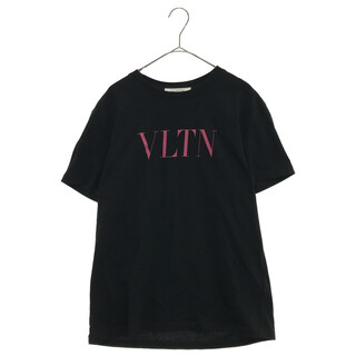 ヴァレンティノ(VALENTINO)のVALENTINO ヴァレンチノ フロントロゴプリントTシャツ 半袖 カットソー ブラック TB3MG07D3V6(Tシャツ/カットソー(半袖/袖なし))