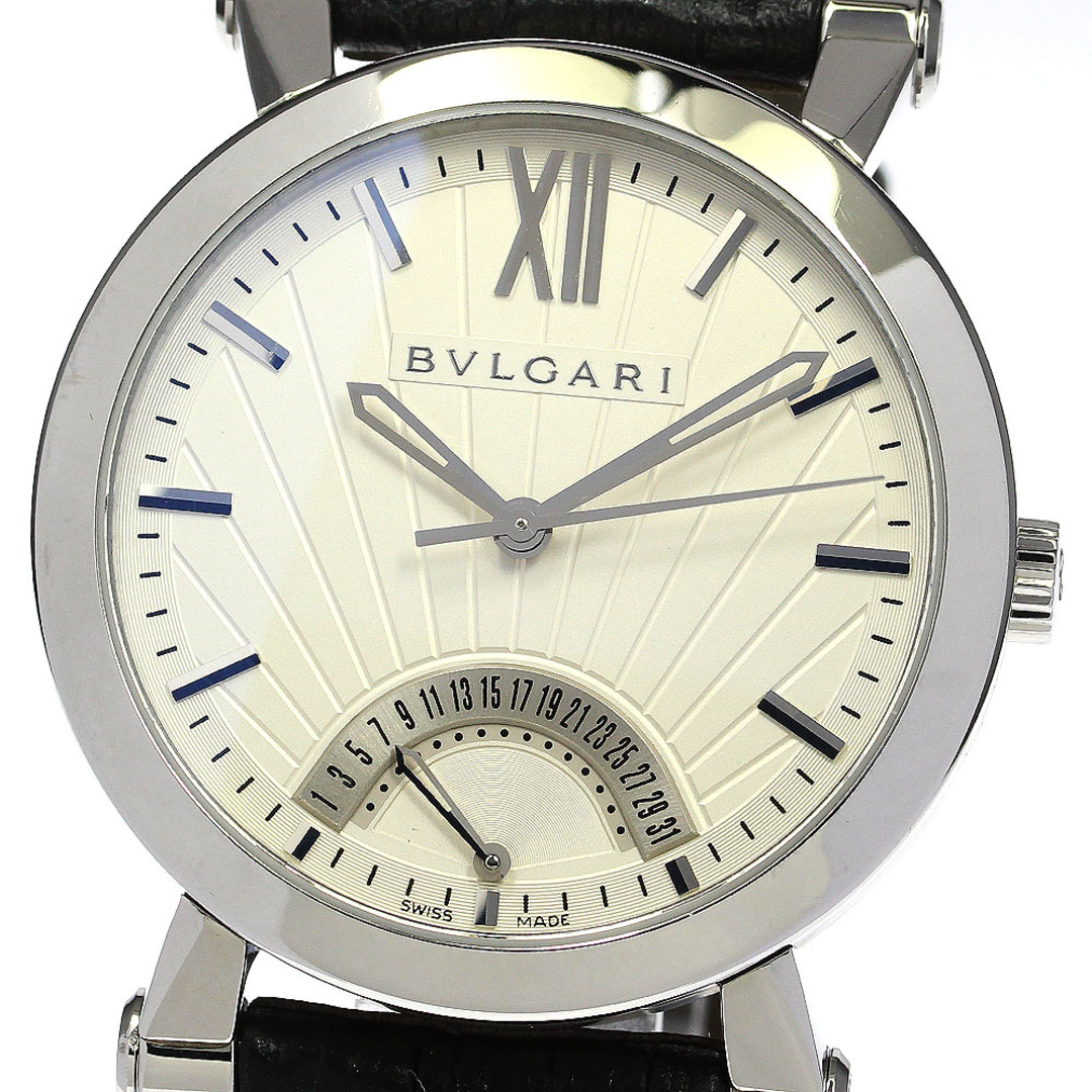 ブルガリ BVLGARI SB42SDR ソティリオ ブルガリ レトログラード 自動巻き メンズ 美品 保証書付き_749106