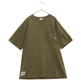 ダブルタップス(W)taps)のWTAPS ダブルタップス 20SS BLANK SS 01 TEE ワンポイントロゴ 半袖Tシャツ カットソー カーキ 201ATDT-CSM02(Tシャツ/カットソー(半袖/袖なし))