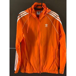 未使用品 Adidas 福鰤 ナイロンジャケット O 紺 オレンジ フルジップ