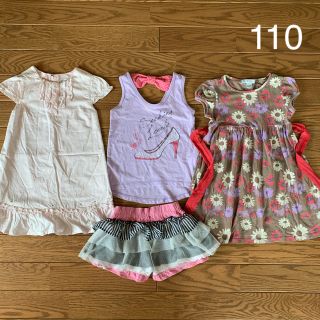 クラウンバンビ(CROWN BANBY)の110 女の子 4着まとめ売り 夏服 ワンピース(ワンピース)