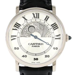 カルティエ(Cartier)のカルティエ ロトンド･ドゥ･カルティエデイ&ナイト WG W1550151 手巻(腕時計(アナログ))