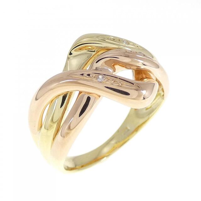 史上最も激安】 K18YG/K18PG ダイヤモンド リング 0.02CT リング(指輪