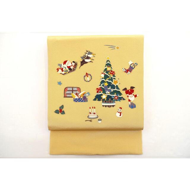 名古屋帯 ちりめん染帯 クリスマス 種類豊富な品揃え www.jamstockex.com