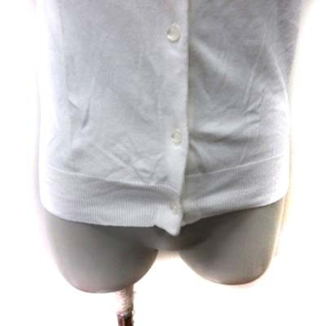QUEENS COURT(クイーンズコート)のクイーンズコート カーディガン カットソー 半袖 ビジュー 2 白 オフホワイト レディースのトップス(カーディガン)の商品写真