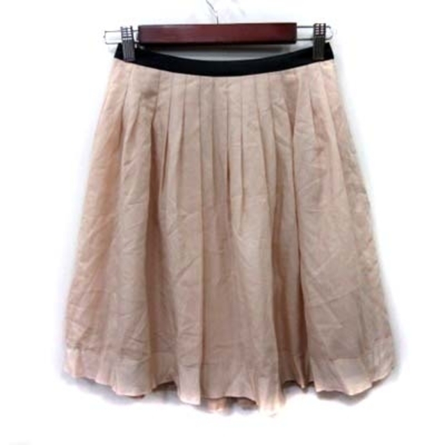 LAISSE PASSE(レッセパッセ)のレッセパッセ フレアスカート ギャザー ひざ丈 36 ピンクベージュ /YI レディースのスカート(ひざ丈スカート)の商品写真