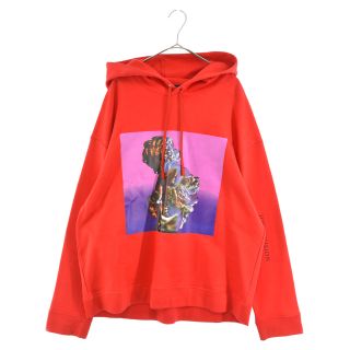 ラフシモンズ(RAF SIMONS)のRAF SIMONS ラフシモンズ 18SS Classic Hoodie JOY DIVISION ジョイディヴィジョン クラシックフーディ パーカー レッド 181-164(パーカー)