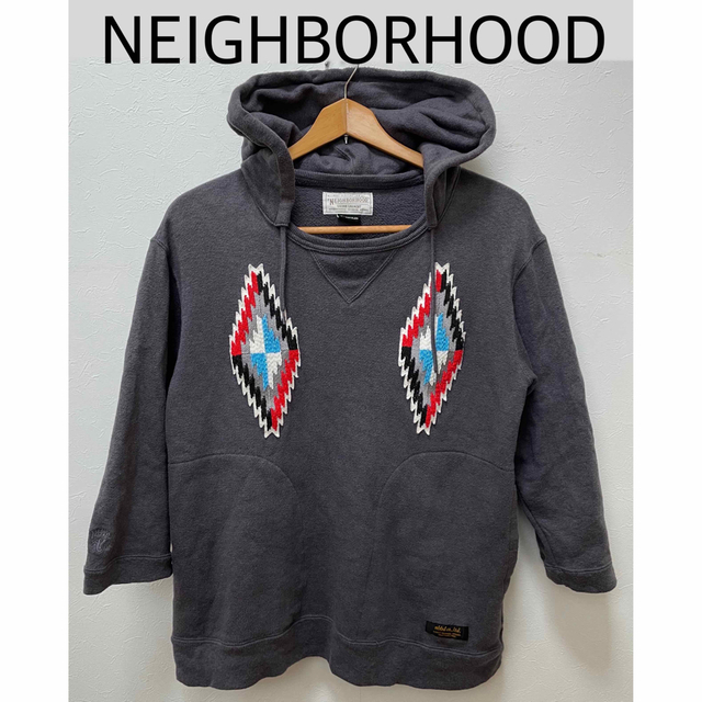 《美品》neighborhood ネイバーフッド 7分袖 パーカー フーディ