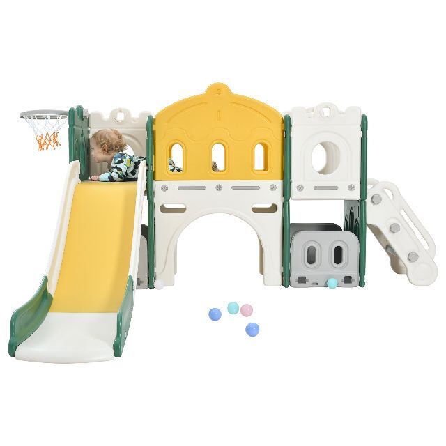 すべり台&キャッスルすべり台キャッスル滑り台収納大型遊具 キッズ