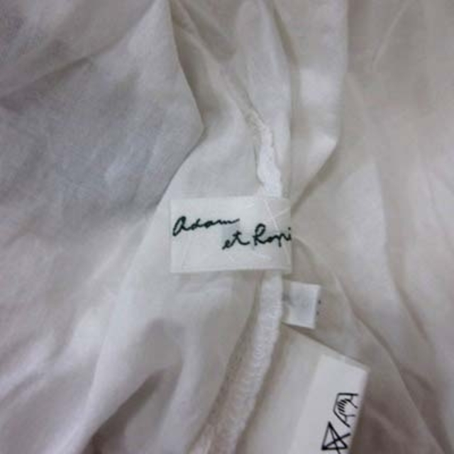 Adam et Rope'(アダムエロぺ)のアダムエロペ チュニック 半袖 刺繍 38 白 ホワイト /YI レディースのトップス(チュニック)の商品写真