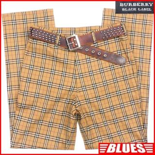 バーバリーブラックレーベル(BURBERRY BLACK LABEL)の廃盤 バーバリーブラックレーベル ノバチェック パンツ メンズ ウールJJ295(チノパン)