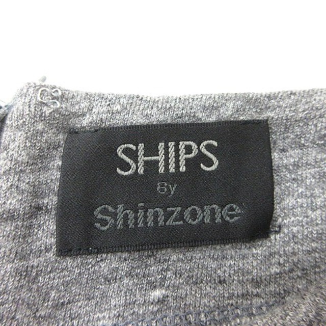 SHIPS(シップス)のシップス ワンピース ひざ丈 長袖 スウェット F グレー レディースのワンピース(ひざ丈ワンピース)の商品写真