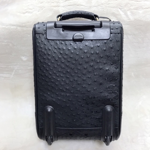 美品 本革 オーストリッチ キャリーケース トラベルバッグ 旅行