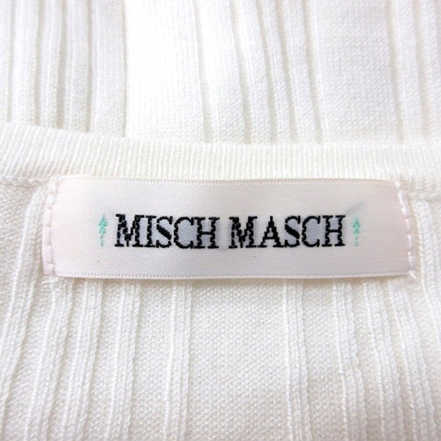 MISCH MASCH(ミッシュマッシュ)のミッシュマッシュ ニット カットソー 長袖 ビーズ M 白 アイボリー ■MO レディースのトップス(ニット/セーター)の商品写真