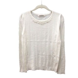 ミッシュマッシュ(MISCH MASCH)のミッシュマッシュ ニット カットソー 長袖 ビーズ M 白 アイボリー ■MO(ニット/セーター)