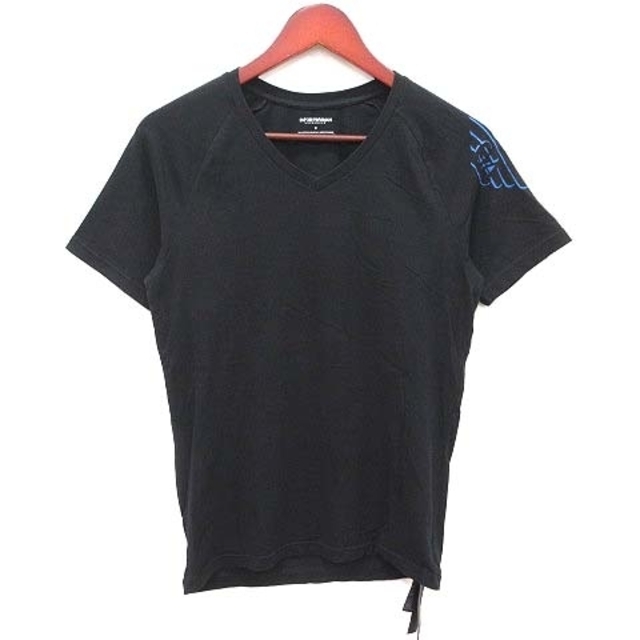 Emporio Armani(エンポリオアルマーニ)のエンポリオアルマーニ Tシャツ 半袖 Vネック ロゴプリント M 黒 ■MO メンズのトップス(Tシャツ/カットソー(半袖/袖なし))の商品写真