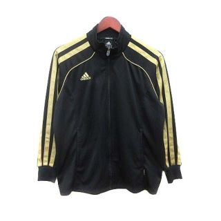 アディダス(adidas)のadidas スポーツウェア ジャージ ジップアップ 長袖 160 黒 金色(その他)