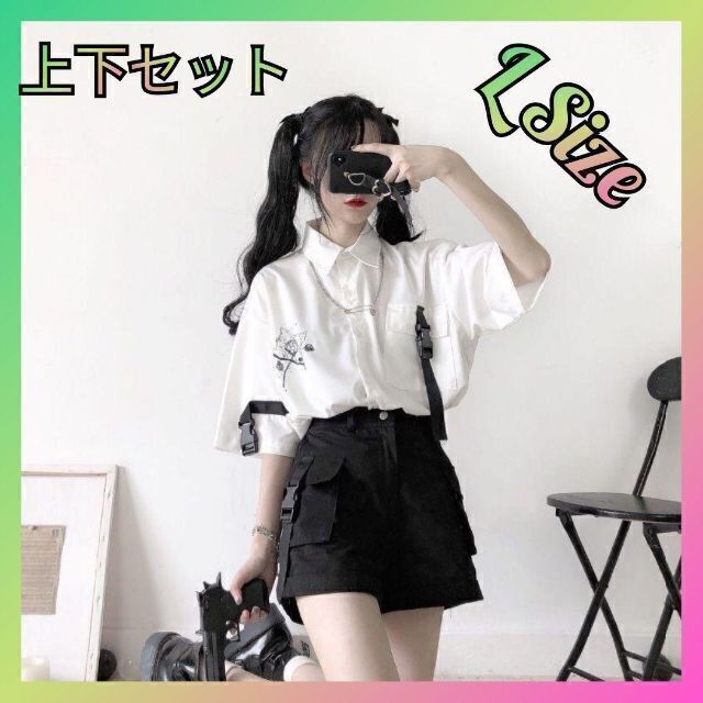 韓国 服 地雷系 量産型 レディース カジュアル セット かわいい 花