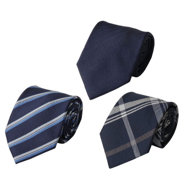 コナカ ネクタイ 洗えるネクタイ3本セット 4色セット展開赤青ネイビーグレーメン