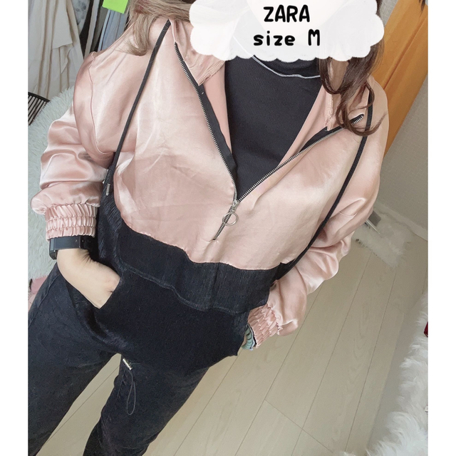 ZARA(ザラ)の2023⑤⑧ZARA メタリックマウンテンパーカーブルゾン レディースのジャケット/アウター(ナイロンジャケット)の商品写真