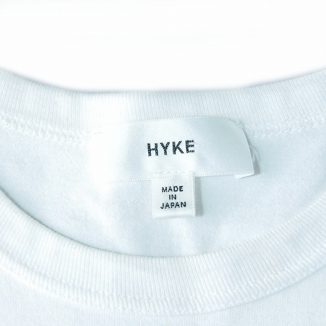 HYKE(ハイク)のハイク HYKE ポケット付き オーバーサイズ Tシャツ カットソー 半袖 白 レディースのトップス(Tシャツ(半袖/袖なし))の商品写真