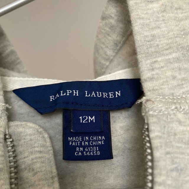 Ralph Lauren(ラルフローレン)のラルフローレン　裏起毛パーカー　12m(80cm) キッズ/ベビー/マタニティのベビー服(~85cm)(トレーナー)の商品写真