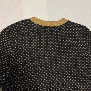 Gucci - グッチ ロゴ ニット ブラック×ゴールド ユニセックス 美品の