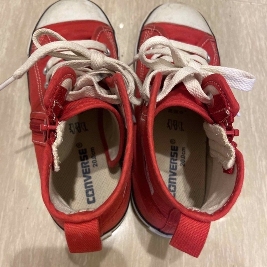 CONVERSE(コンバース)のコンバースハイカット　赤色　20.0㎝ キッズ/ベビー/マタニティのキッズ靴/シューズ(15cm~)(スニーカー)の商品写真