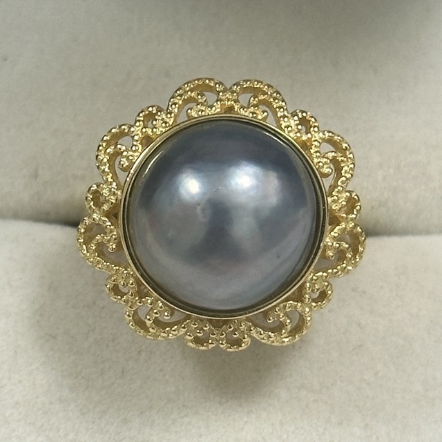 海水マベパールリング　指輪　本真珠のサムネイル