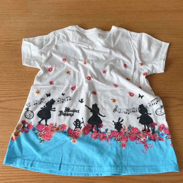 アリス　シルエット　Tシャツ　半袖　女　花　120 キッズ/ベビー/マタニティのキッズ服女の子用(90cm~)(Tシャツ/カットソー)の商品写真