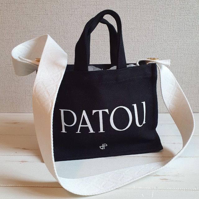 【新品・未使用】PATOU オーガニックコットンスモールキャンバストート　黒