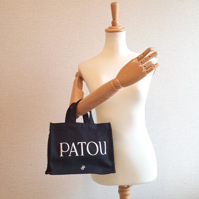 【新品・未使用】PATOU オーガニックコットンスモールキャンバストート　黒