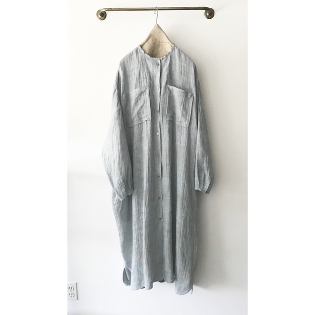 ワンピースA&S / Front Open Big Pocket Shirt Dress