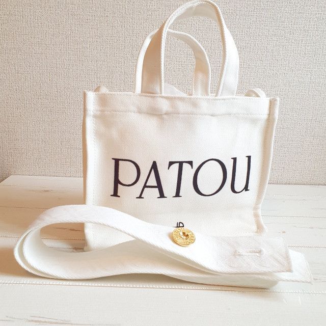 【新品・未使用】PATOU オーガニックコットンスモールキャンバストート　白