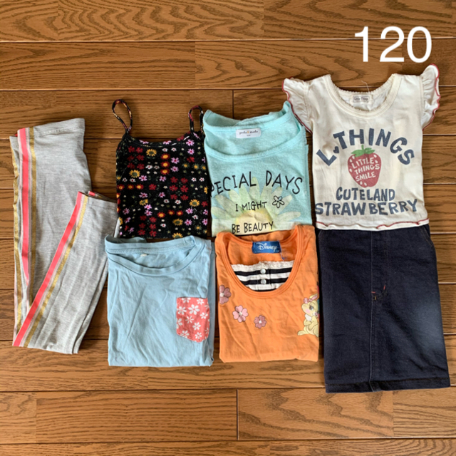 H&M(エイチアンドエム)の120 女の子夏服 6枚まとめ売り キッズ/ベビー/マタニティのキッズ服女の子用(90cm~)(Tシャツ/カットソー)の商品写真