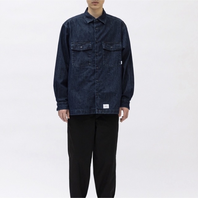 WTAPS WCPO/LS/COTTON.DENIM 黒Sデニムオーバーシャツ