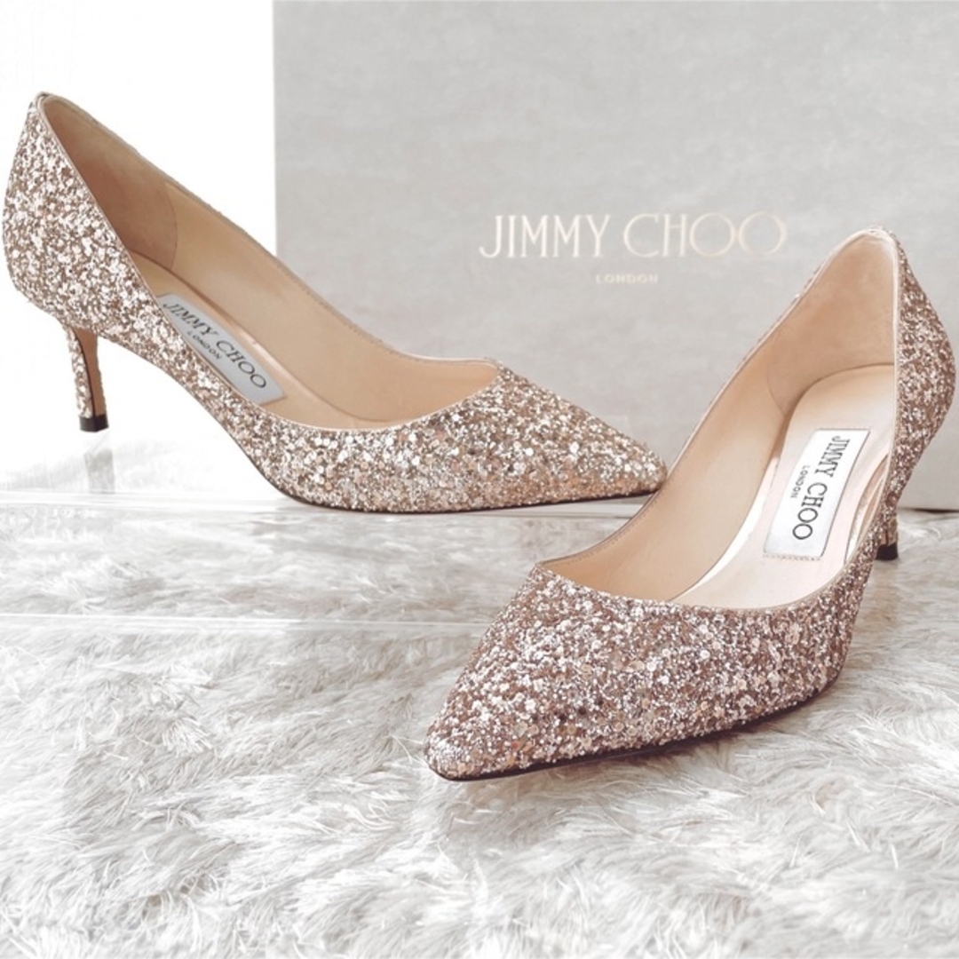 ジミーチュウ  JIMMY CHOO グリッター　パンプス　ハイヒール　極美品