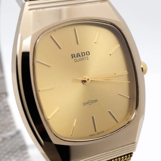 RADO(ラドー)の《希少》RADO DIASTAR 腕時計 ゴールド ヴィンテージ クォーツ メンズの時計(腕時計(アナログ))の商品写真