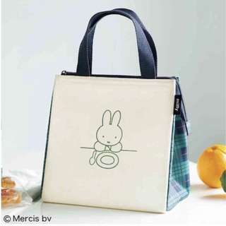 ミッフィー(miffy)のスプリング4月号付録★ミッフィーのチェック柄保冷バック(弁当用品)