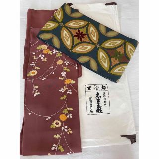 【逸品】志ま亀 訪問着と袋帯セット 正絹(着物)