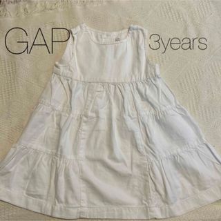 ギャップ(GAP)のGAP ホワイトデニムワンピース 3years(ワンピース)