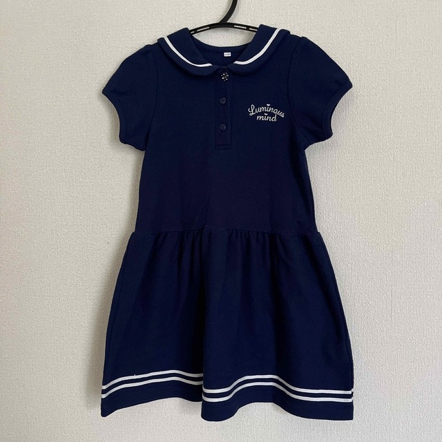 セーラー風ワンピース　110cm キッズ/ベビー/マタニティのキッズ服女の子用(90cm~)(ワンピース)の商品写真