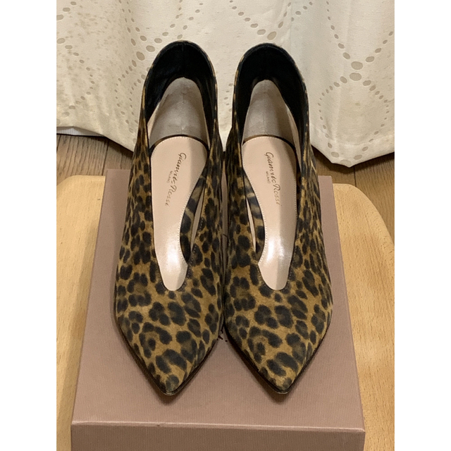 靴/シューズ大幅値下げ！【美品】GIANVITO ROSSI  レオパード 5.5cmヒール